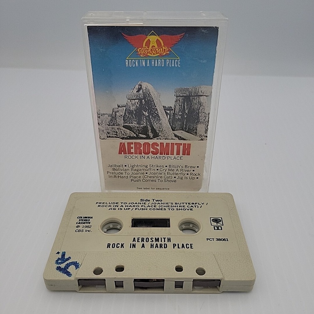 Aerosmith Rock In A Hard Place Cassette Tape 1982 Columbia PCT 38061 Hard Rock